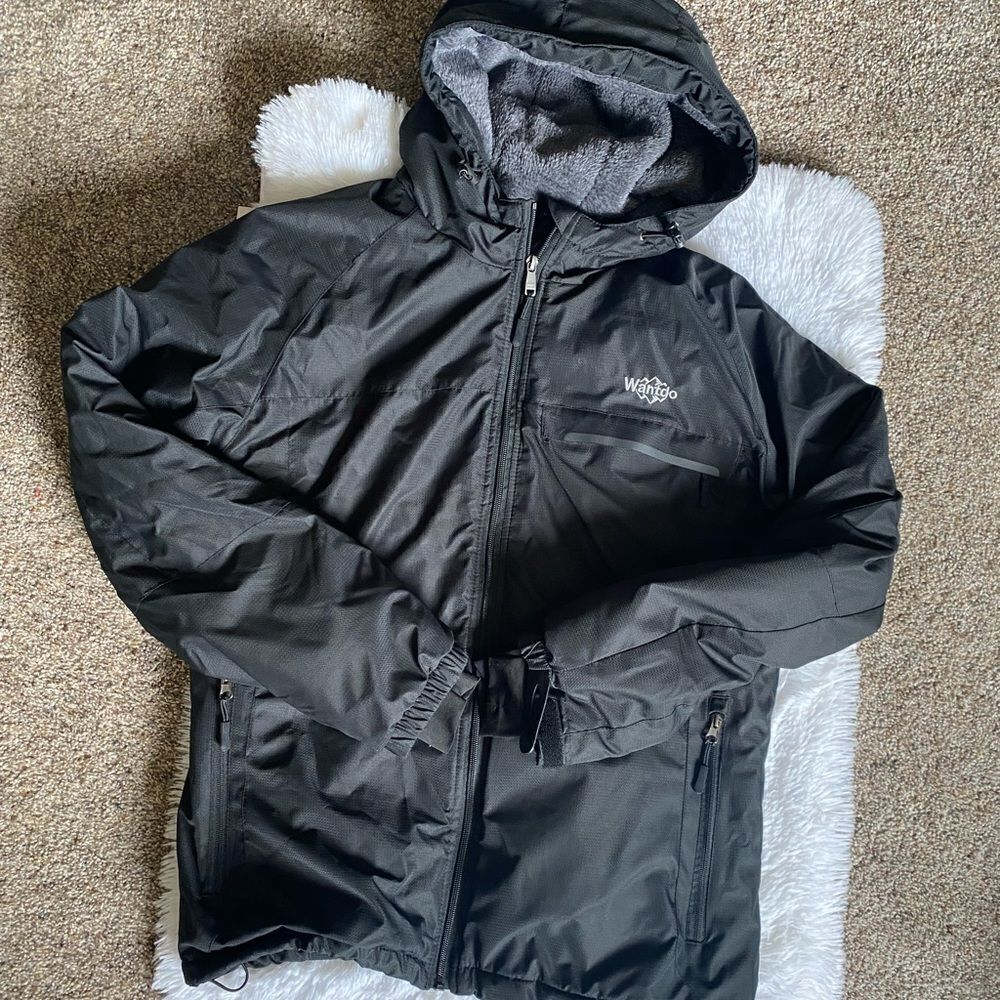 ‎Wantdo Black Fleece Lined Coat Size Large
